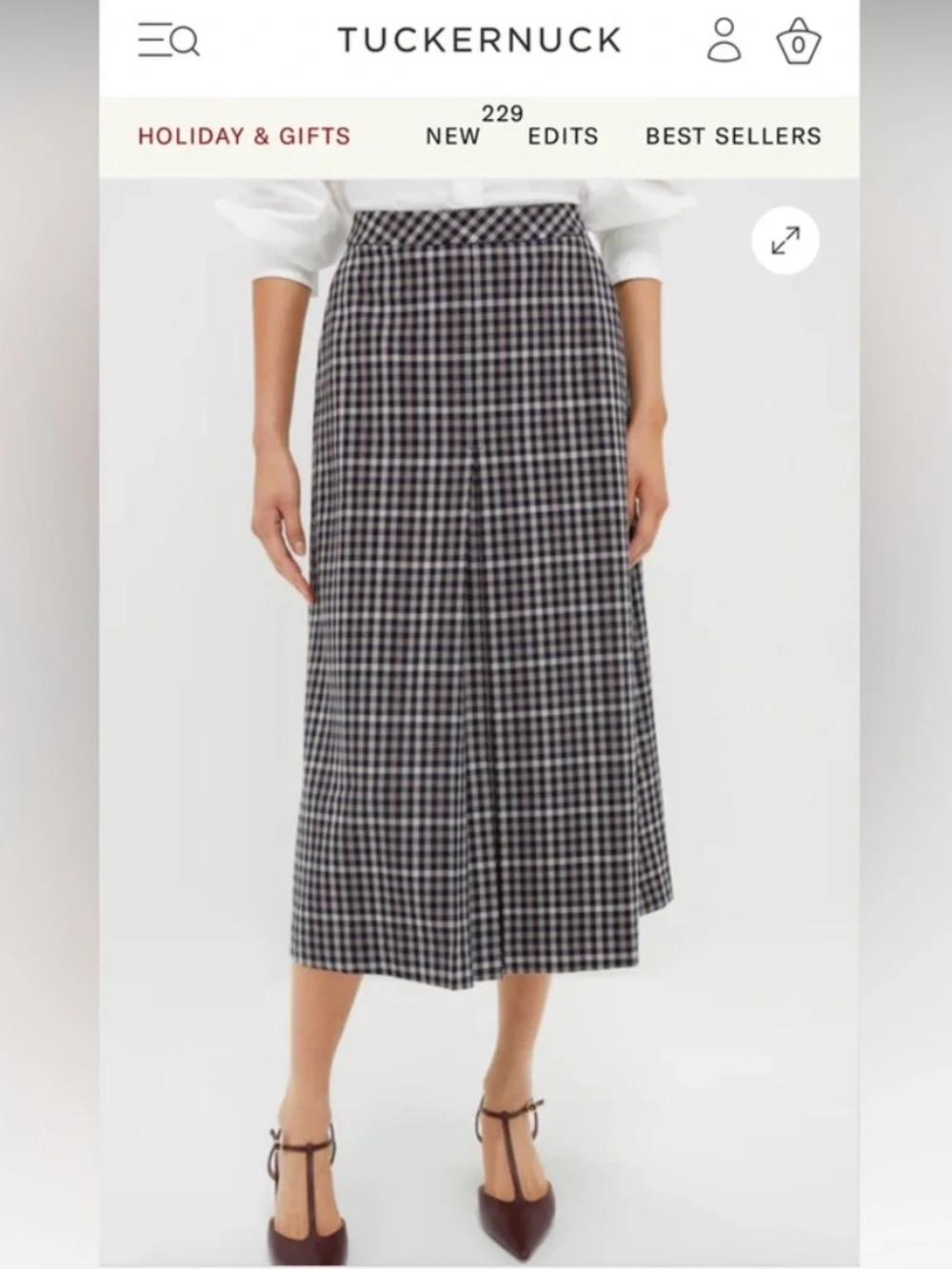 NWT Tuckernuck English Check Phoebe Riding Skirt Size 6 - Picture 2 of 14